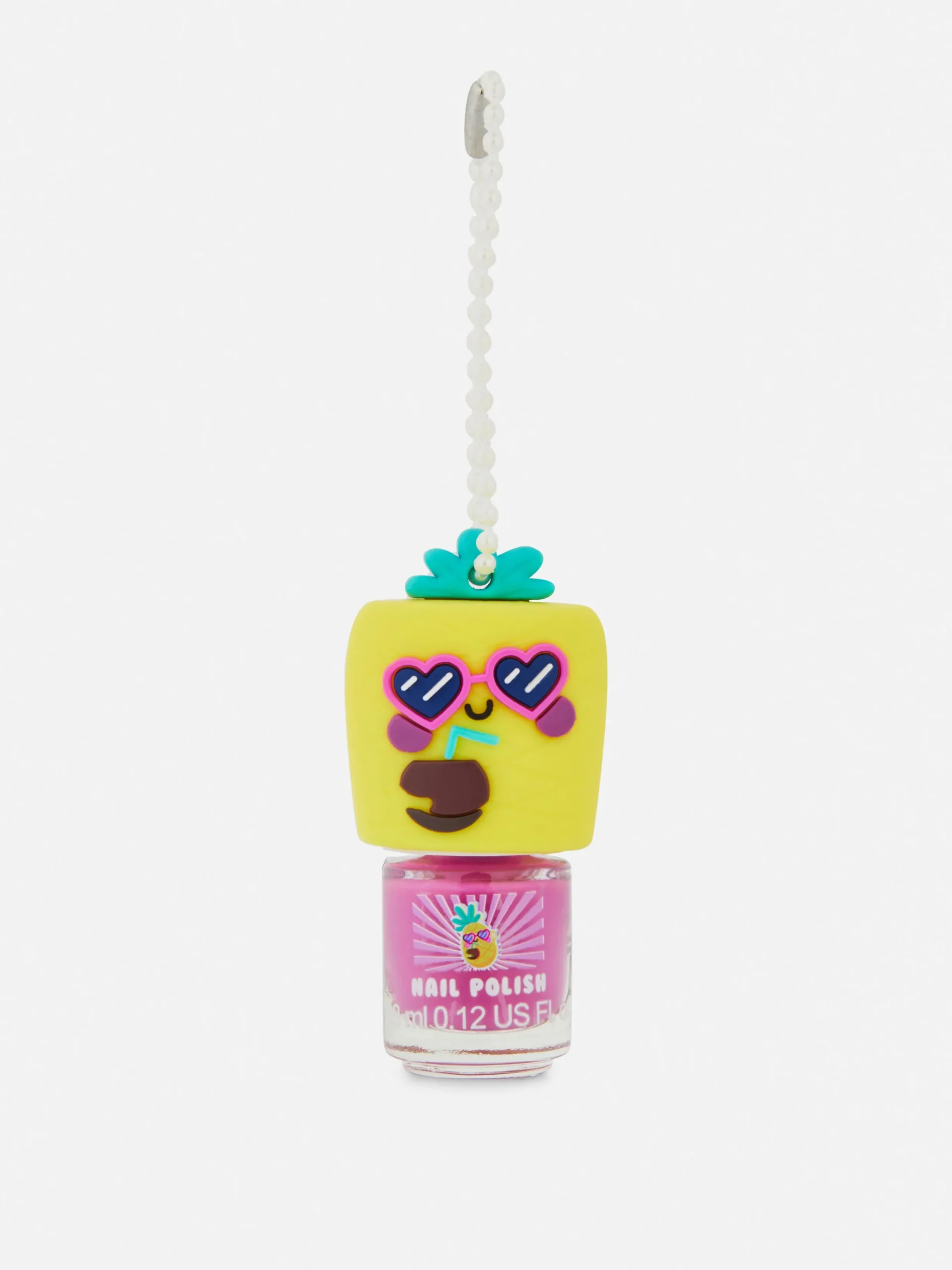 Vernis À Ongles|Primark Vernis à Ongles Ananas Avec Chaîne En Fausses Perles Rose