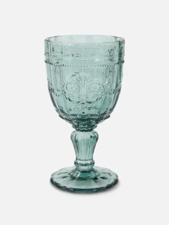 Art De La Table|Primark Verre à Vin à Motifs En Relief Vert