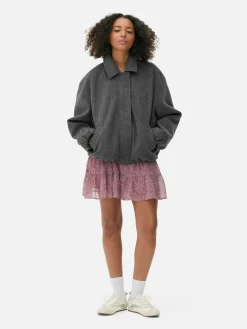 Manteaux Et Vestes|Primark Veste à Ourlet Boule Gris