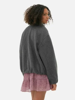 Manteaux Et Vestes|Primark Veste à Ourlet Boule Gris