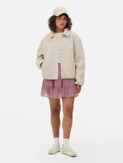 Manteaux Et Vestes|Primark Veste à Ourlet Boule Écru