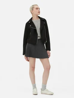 Manteaux Et Vestes|Primark Veste De Motard Imitation Daim Noir 2