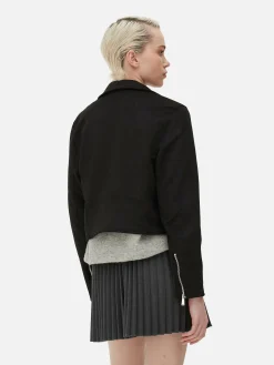 Manteaux Et Vestes|Primark Veste De Motard Imitation Daim Noir 2