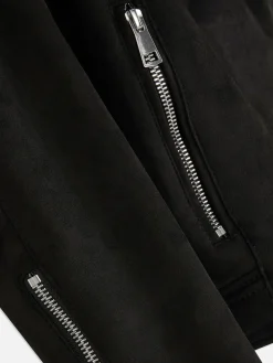 Manteaux Et Vestes|Primark Veste De Motard Imitation Daim Noir 2