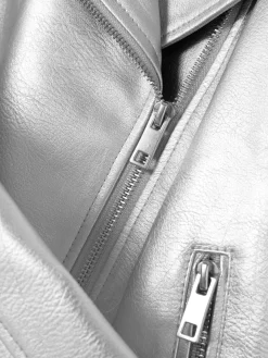 Manteaux Et Vestes|Primark Veste De Motard Métallisée Argent