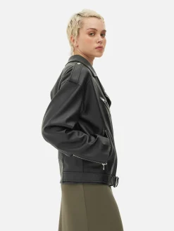 Manteaux Et Vestes|Primark Veste De Motard Texturée Noir