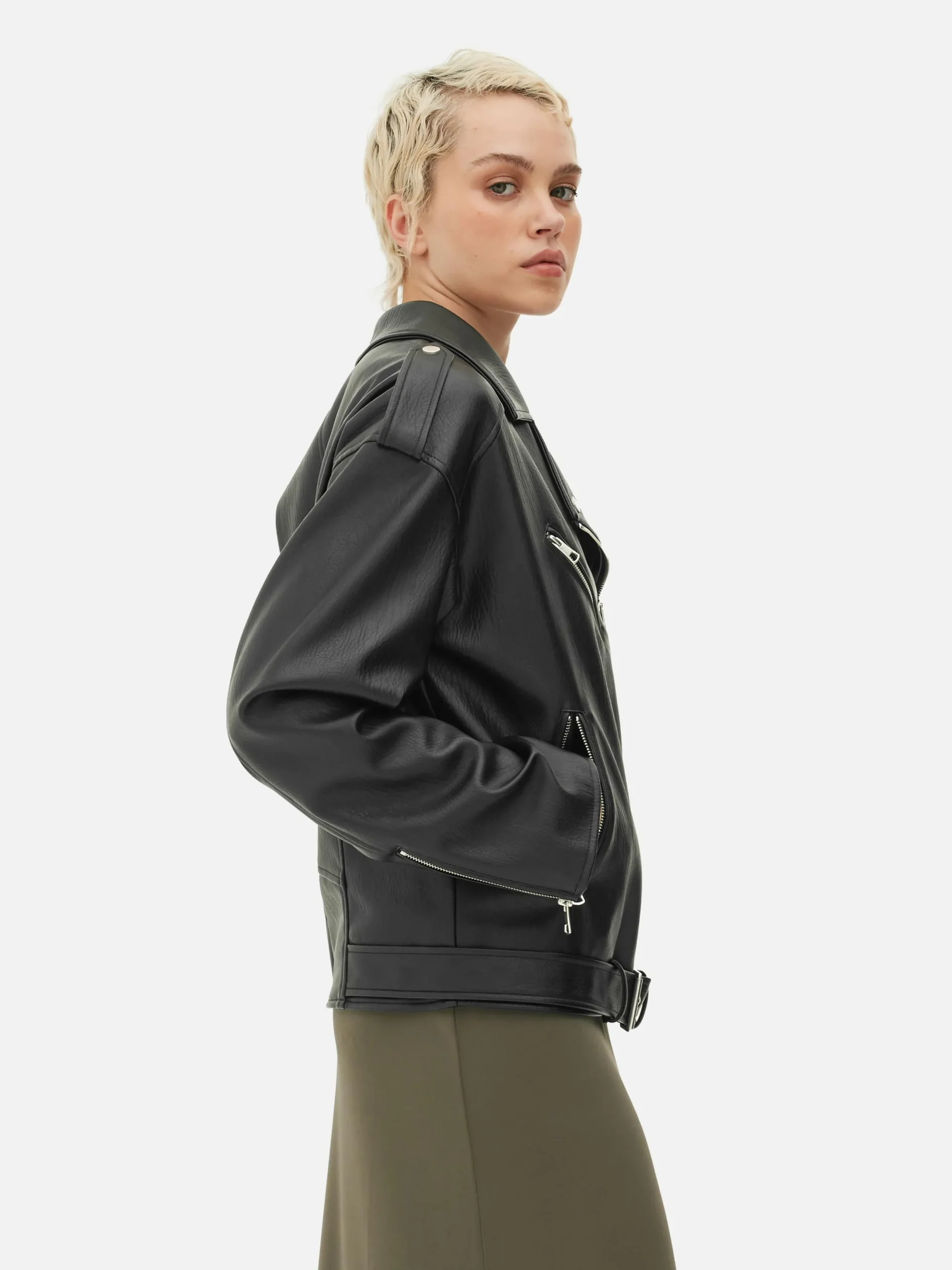 Manteaux Et Vestes|Primark Veste De Motard Texturée Noir