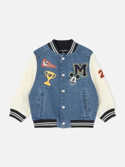 Manteaux Et Vestes|Primark Veste En Jean Style Universitaire Disney Mickey Mouse Bleu