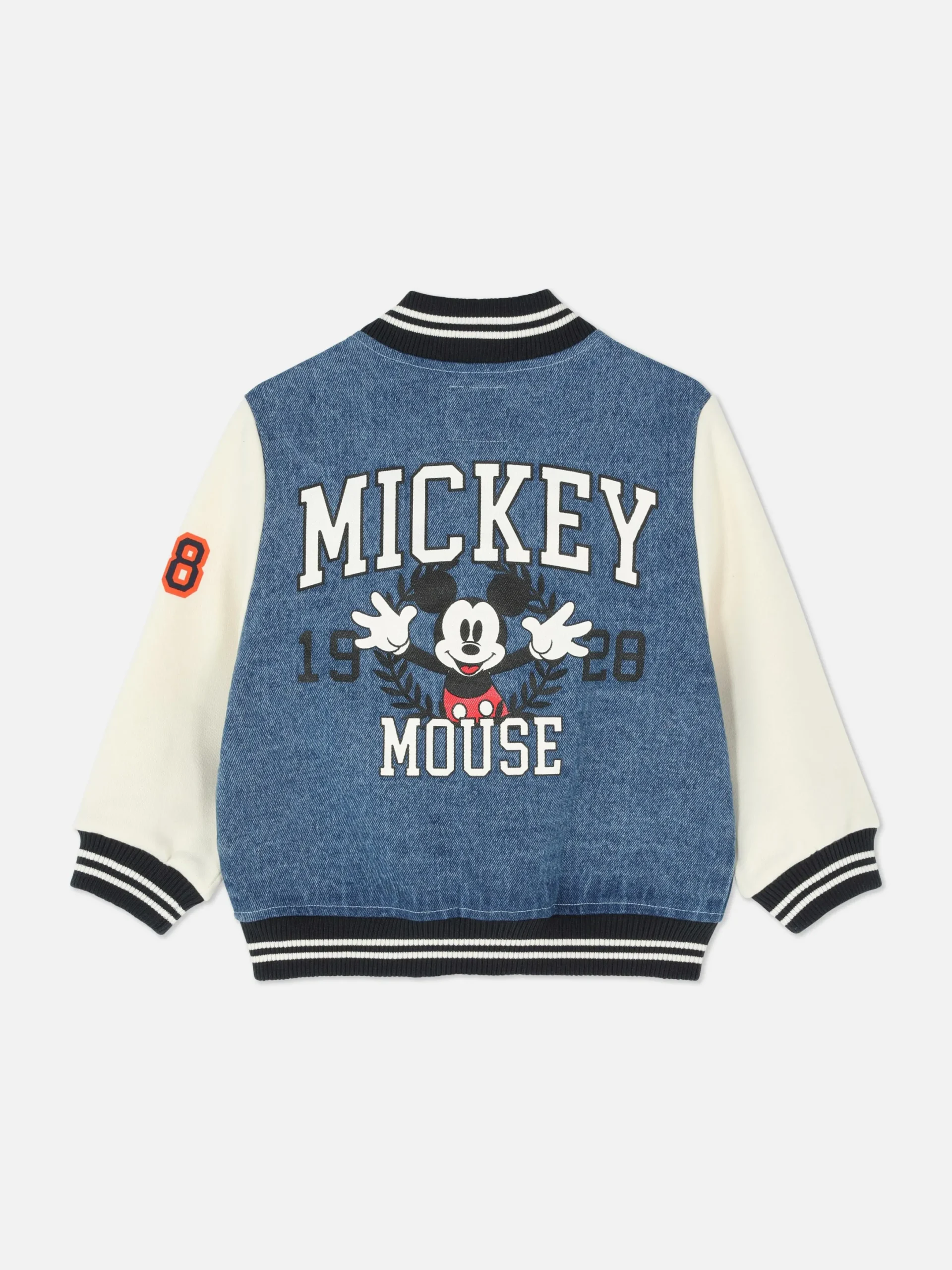 Manteaux Et Vestes|Primark Veste En Jean Style Universitaire Disney Mickey Mouse Bleu