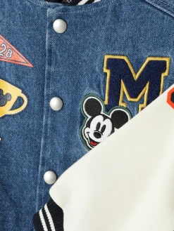 Manteaux Et Vestes|Primark Veste En Jean Style Universitaire Disney Mickey Mouse Bleu
