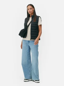 Manteaux Et Vestes|Primark Veste Légère Sans Manches à Col Cheminée Noir