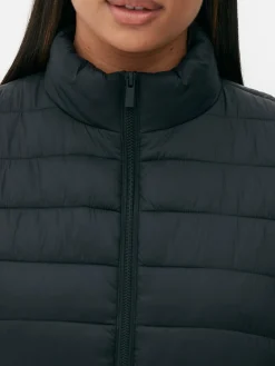 Manteaux Et Vestes|Primark Veste Légère Sans Manches à Col Cheminée Noir