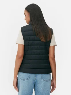 Manteaux Et Vestes|Primark Veste Légère Sans Manches à Col Cheminée Noir