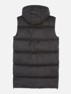 Manteaux Et Vestes|Primark Veste Longue Sans Manche à Capuche Anthracite
