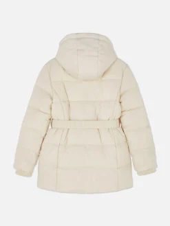 Manteaux Et Vestes|Primark Veste Matelassée à Ceinture Ivoire