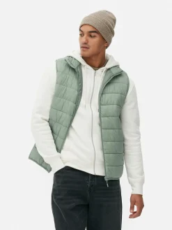 Manteaux Et Vestes|Primark Veste Rembourrée Et Zippée Sans Manches Vert clair