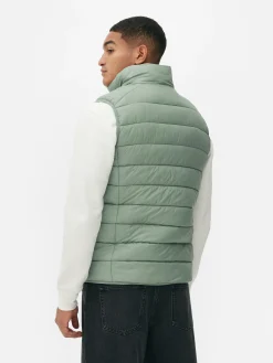 Manteaux Et Vestes|Primark Veste Rembourrée Et Zippée Sans Manches Vert clair