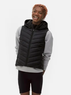 Manteaux Et Vestes|Primark Veste Sans Manche à Capuche Noir