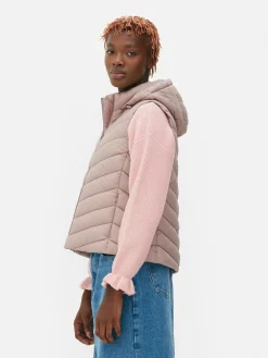 Manteaux Et Vestes|Primark Veste Sans Manche à Capuche Rose