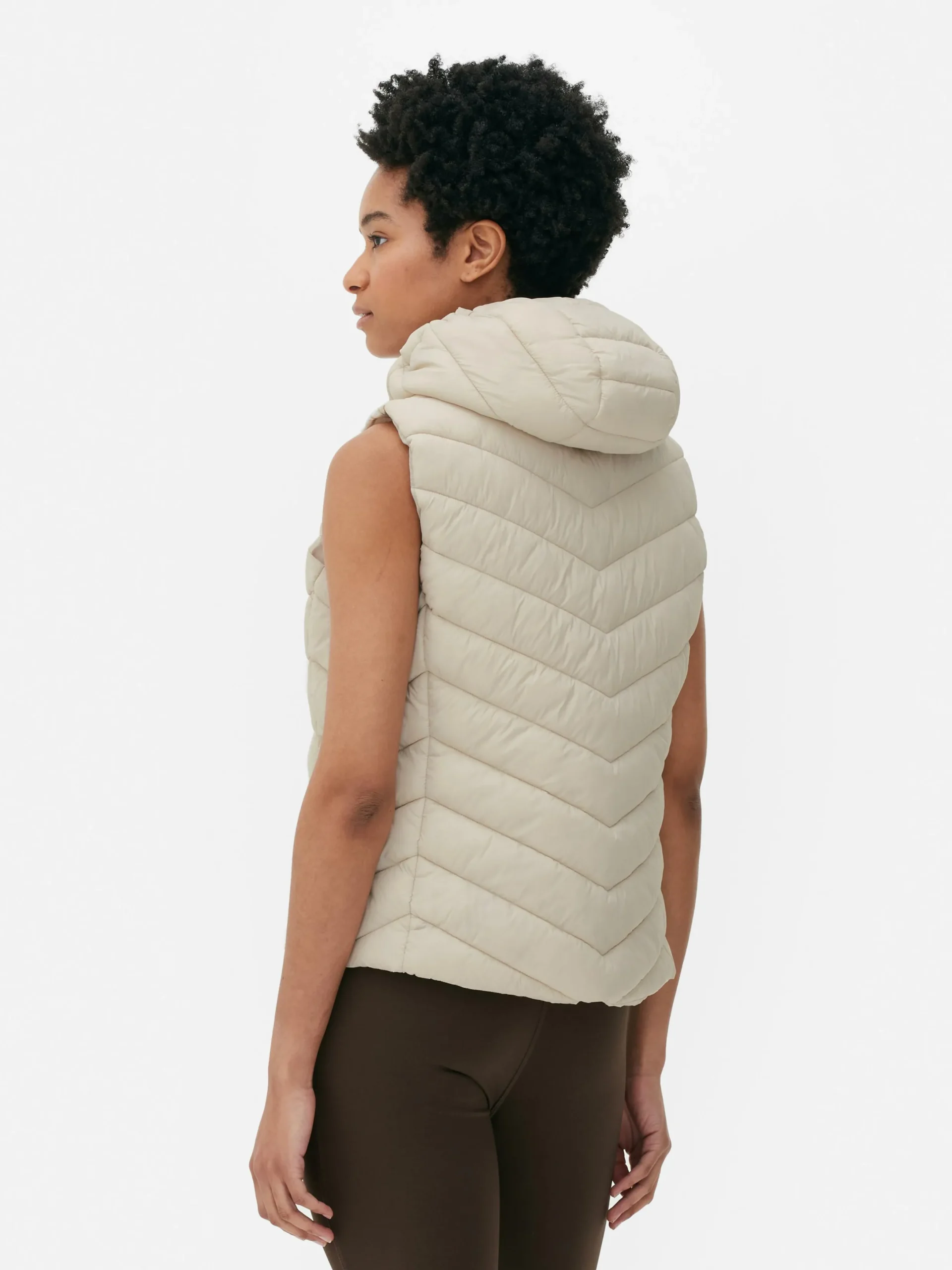 Manteaux Et Vestes|Primark Veste Sans Manche à Capuche Taupe