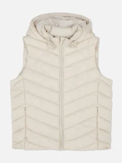 Manteaux Et Vestes|Primark Veste Sans Manche à Capuche Taupe