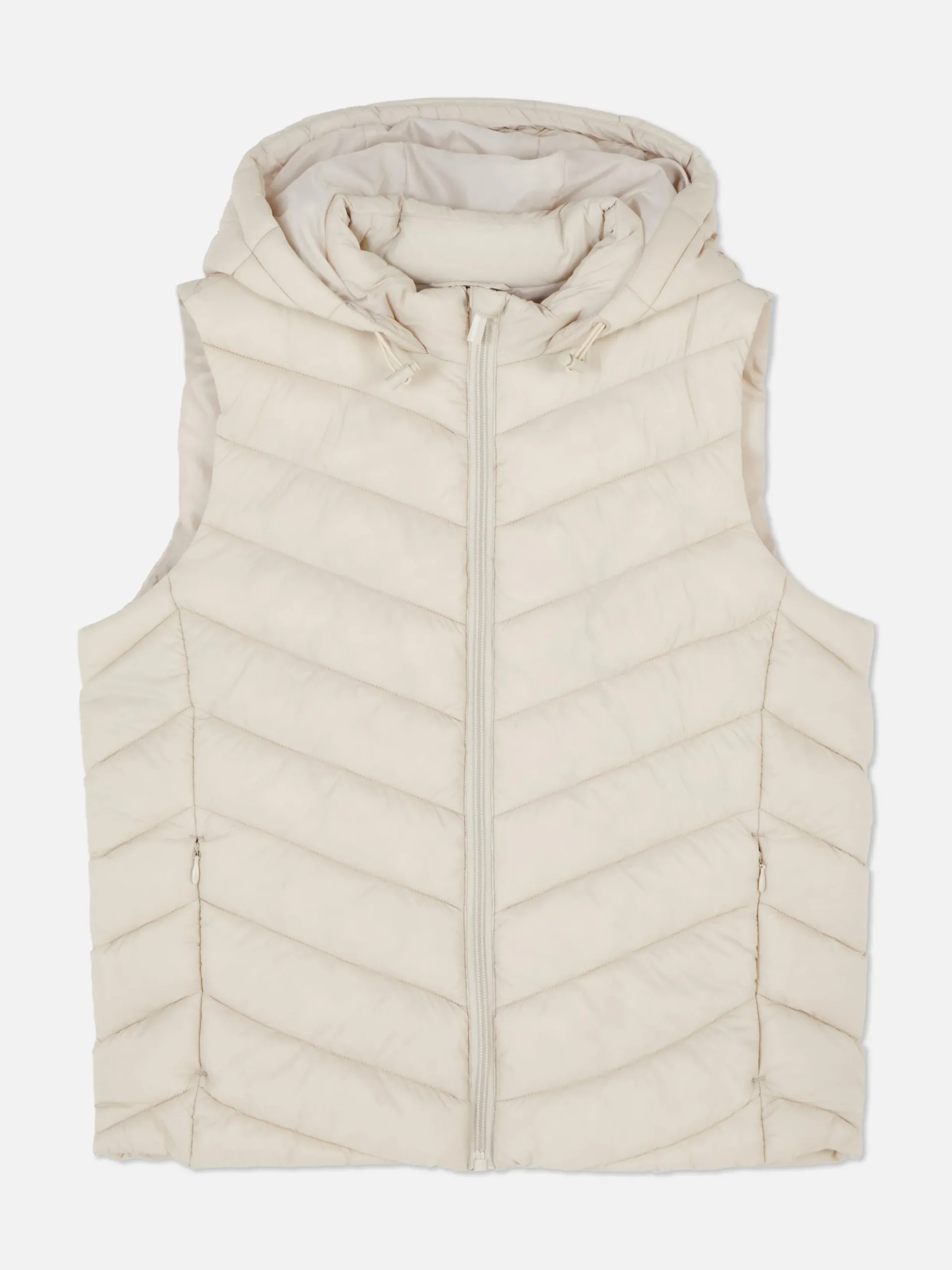 Manteaux Et Vestes|Primark Veste Sans Manche à Capuche Taupe