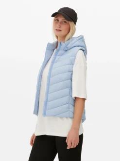 Manteaux Et Vestes|Primark Veste Sans Manche à Capuche Bleu