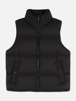 Manteaux Et Vestes|Primark Veste Sans Manche Matelassée à Col Cheminée Noir