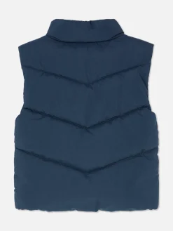 Manteaux Et Vestes|Primark Veste Sans Manche Matelassée Zippée Bleu marine