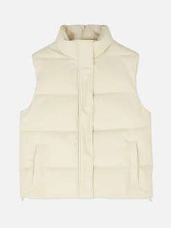 Manteaux Et Vestes|Primark Veste Sans Manche Rembourrée Grège