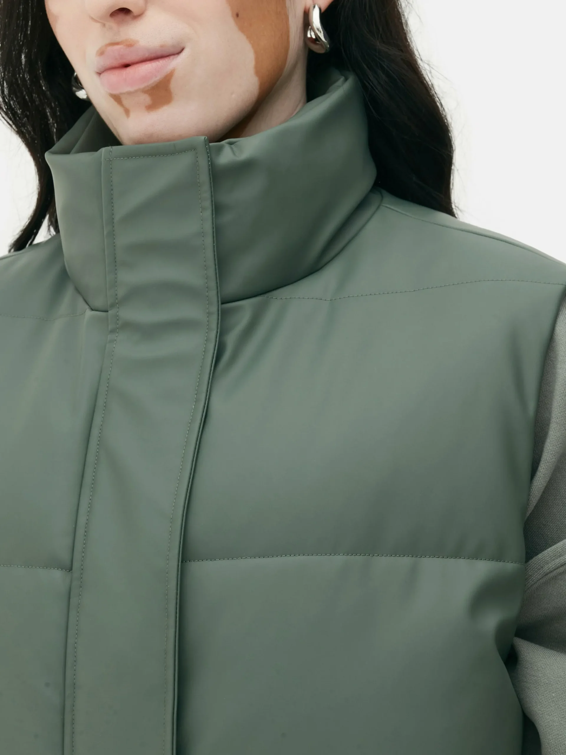 Manteaux Et Vestes|Primark Veste Sans Manche Rembourrée Vert