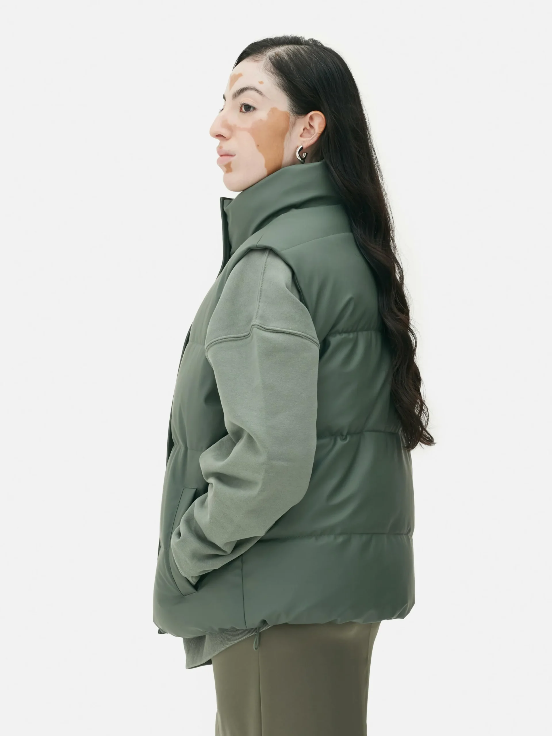 Manteaux Et Vestes|Primark Veste Sans Manche Rembourrée Vert