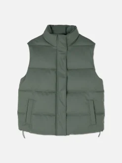 Manteaux Et Vestes|Primark Veste Sans Manche Rembourrée Vert