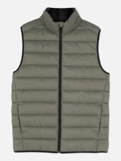 Manteaux Et Vestes|Primark Veste Sans Manche Zippée Kaki