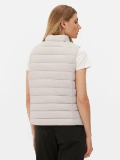 Manteaux Et Vestes|Primark Veste Sans Manches à Col Cheminée Naturel