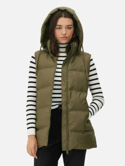 Manteaux Et Vestes|Primark Veste Sans Manches Matelassée à Capuche Kaki