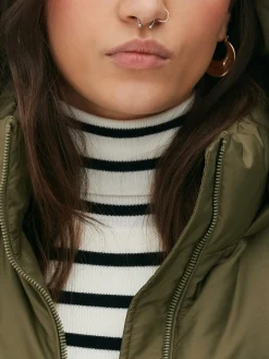 Manteaux Et Vestes|Primark Veste Sans Manches Matelassée à Capuche Kaki