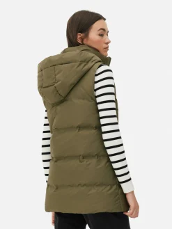 Manteaux Et Vestes|Primark Veste Sans Manches Matelassée à Capuche Kaki