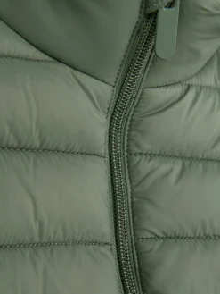 Manteaux Et Vestes|Primark Veste Sans Manches Rembourrée Zippée Vert clair