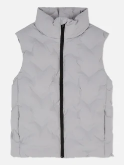 Manteaux Et Vestes|Primark Veste Sans Manches Rembourrée Zippée Gris