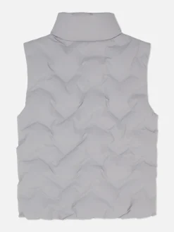 Manteaux Et Vestes|Primark Veste Sans Manches Rembourrée Zippée Gris