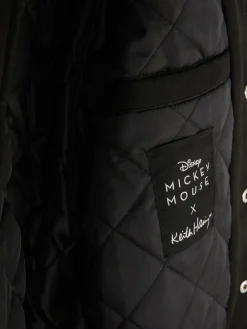 Manteaux Et Vestes|Primark Veste Universitaire Disney Mickey Mouse X Keith Haring Noir
