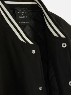 Manteaux Et Vestes|Primark Veste Universitaire Disney Mickey Mouse X Keith Haring Noir