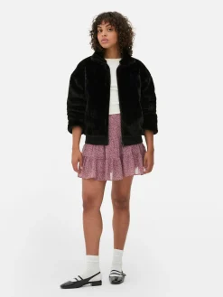 Manteaux Et Vestes|Primark Veste Zippée En Fausse Fourrure Noir