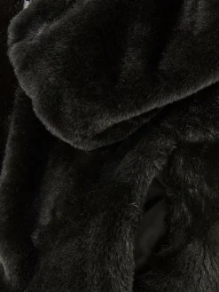 Manteaux Et Vestes|Primark Veste Zippée En Fausse Fourrure Noir