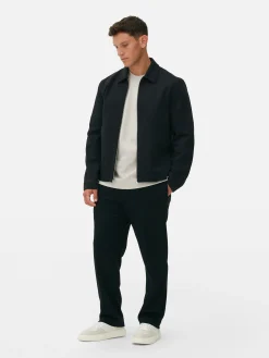 Manteaux Et Vestes|Primark Veste Zippée En Jersey Kem Noir