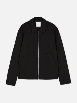 Manteaux Et Vestes|Primark Veste Zippée En Jersey Kem Noir