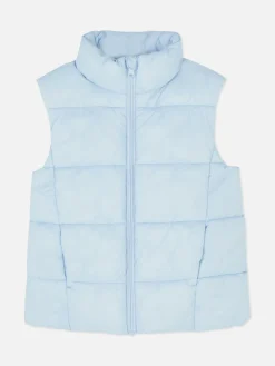 Manteaux Et Vestes|Primark Veste Zippée Sans Manches Bleu