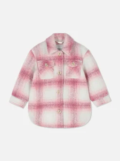 Manteaux Et Vestes|Primark Veste-chemise Boutonnée à Carreaux Rose